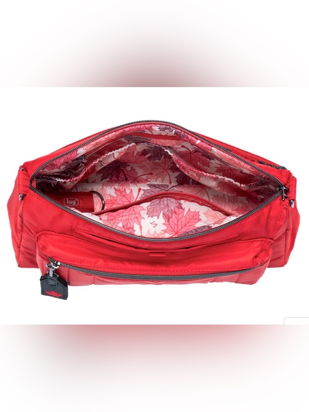 Lug Stretch LE Crossbody Bag NWT Poppy Red Maple - Picture 5 of 15